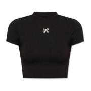 T-shirt met logo Palm Angels , Black , Dames