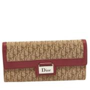 Pre-owned Canvas wallets Dior Vintage , Red , Dames