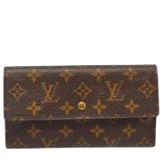 Pre-owned Canvas wallets Louis Vuitton Vintage , Brown , Dames