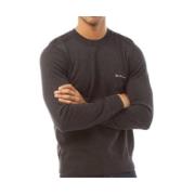 Crew Neck Gebreide Pullover Sweater Ben Sherman , Gray , Heren