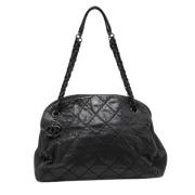 Pre-owned Leather chanel-bags Chanel Vintage , Black , Dames