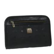 Pre-owned Canvas clutches MCM Pre-owned , Black , Dames