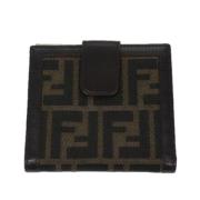 Pre-owned Canvas wallets Fendi Vintage , Black , Dames