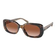 Amber Tortoise Sunglasses Brown Shaded Coach , Multicolor , Dames