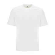 Premium Cotton Crewneck T-Shirt Brunello Cucinelli , White , Heren