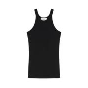 Geribbelde Jersey Tanktop Sportmax , Black , Dames