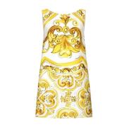 Majolica Print Zijden Jurk Dolce & Gabbana , Multicolor , Dames