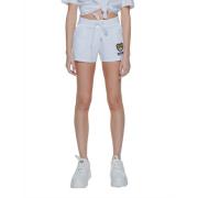 Witte Sportieve Shorts Logo Print Love Moschino , White , Dames