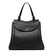 Marlene Zwarte Leren Schoudertas Gianni Chiarini , Black , Dames