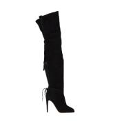 Pre-owned Suede boots Aquazzura Pre-owned , Black , Dames