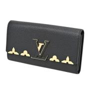 Pre-owned Leather wallets Louis Vuitton Vintage , Black , Dames