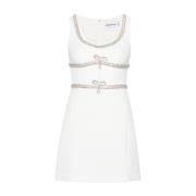 Witte Boogjurk met Kristal Trim Self Portrait , White , Dames