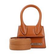 Bruin Leren Schoudertas Jacquemus , Brown , Heren