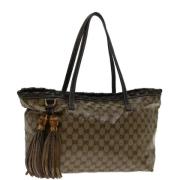 Pre-owned Canvas totes Gucci Vintage , Brown , Dames