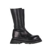 Pre-owned Leather boots Burberry Vintage , Black , Dames