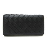 Pre-owned Leather wallets Bottega Veneta Vintage , Black , Dames