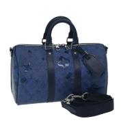 Pre-owned Canvas louis-vuitton-bags Louis Vuitton Vintage , Blue , Dam...