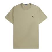 Grijze T-shirts en Polos Collectie Fred Perry , Gray , Heren
