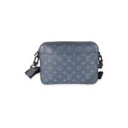 Pre-owned Leather crossbody-bags Louis Vuitton Vintage , Blue , Dames