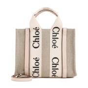 Neutrale Schoudertas Woody Tote Chloé , Beige , Dames