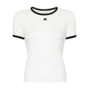 Stijlvolle T-shirts en Polos Courrèges , White , Dames