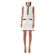 Gehaakte Mini Jurk Crème Aw24 Self Portrait , White , Dames