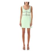 Mintgroene Diamanten Strik Mini Jurk Self Portrait , Green , Dames