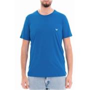 Basis Katoenen T-Shirt - Blauw Emporio Armani , Blue , Heren