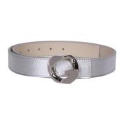 Beige G Chain Gesp Leren Riem Givenchy , Gray , Dames