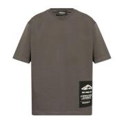 T-shirt met logo patch Dsquared2 , Gray , Heren