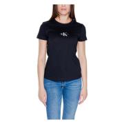 Monologo Tee - Dames T-shirt Calvin Klein Jeans , Black , Dames