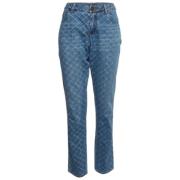Pre-owned Denim jeans Chanel Vintage , Blue , Dames