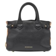 Pre-owned Leather totes Burberry Vintage , Black , Dames