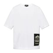 T-shirt met logo patch Dsquared2 , White , Heren