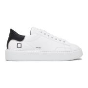 Witte Sneakers met Leren Details D.a.t.e. , White , Dames