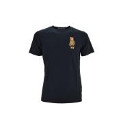 Zwarte T-shirts en Polos Baron Filou , Black , Heren