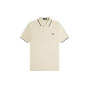 Contrast Strepen Korte Mouw Polo Shirt Fred Perry , Beige , Heren