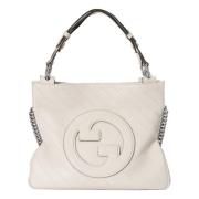 Blondie Handtas met Logo Gucci , White , Dames