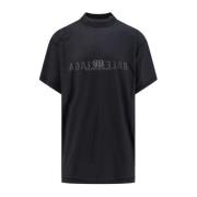 Katoenen T-shirt met Frontlogo Balenciaga , Black , Heren