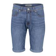 Blauwe Shorts 5-Pocket Model Pierre Cardin , Blue , Heren