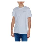 Heren Linear T-shirt Herfst/Winter Collectie Tommy Jeans , White , Her...
