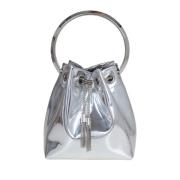 Zilver Metallic Leren Emmer Handtas Jimmy Choo , Gray , Dames