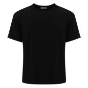 Zwarte Katoenen T-shirt Korte Mouw Daniele Alessandrini , Black , Here...
