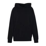 Zwarte katoenen hoodie met Margiela 6-logo MM6 Maison Margiela , Black...