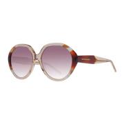 Bruine Gradient Ronde Dames Zonnebril Scotch & Soda , Multicolor , Dam...