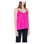 Jacquard Singlet Lente/Zomer Collectie Vila , Pink , Dames