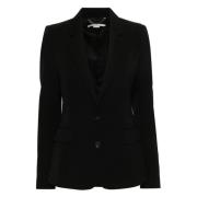 Zwarte Iconische Regular Blazer Stella McCartney , Black , Dames