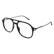 Stijlvolle Pilot Optische Zonnebril Saint Laurent , Black , Unisex