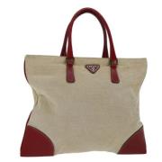 Pre-owned Canvas prada-bags Prada Vintage , Beige , Dames