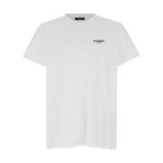 Flock T-shirt Classic Fit White Balmain , White , Heren